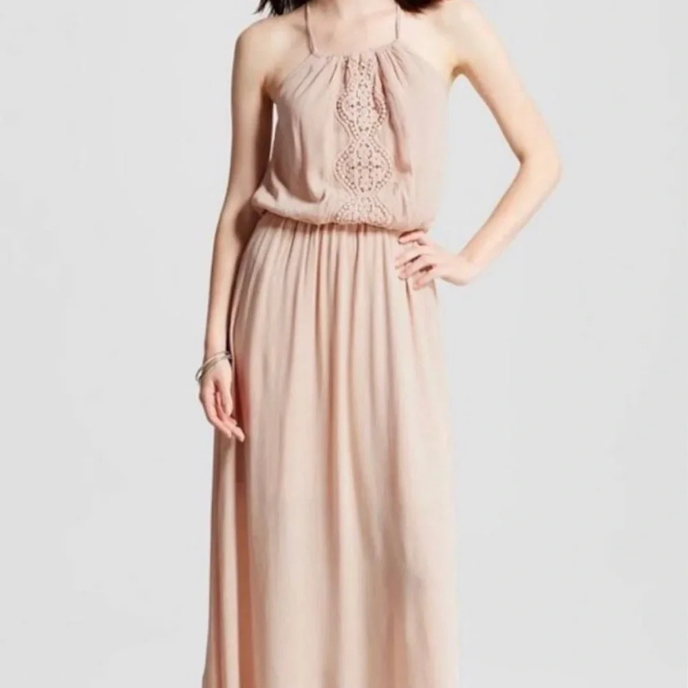 NWT Mossimo Supply Co peach bloom halter dress